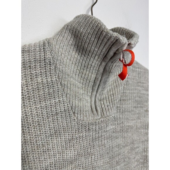 H&M Kids 5T Half Zip Cable Knit Sweater Gray Mock Neck Long Sleeve Cotton - Picture 4 of 9